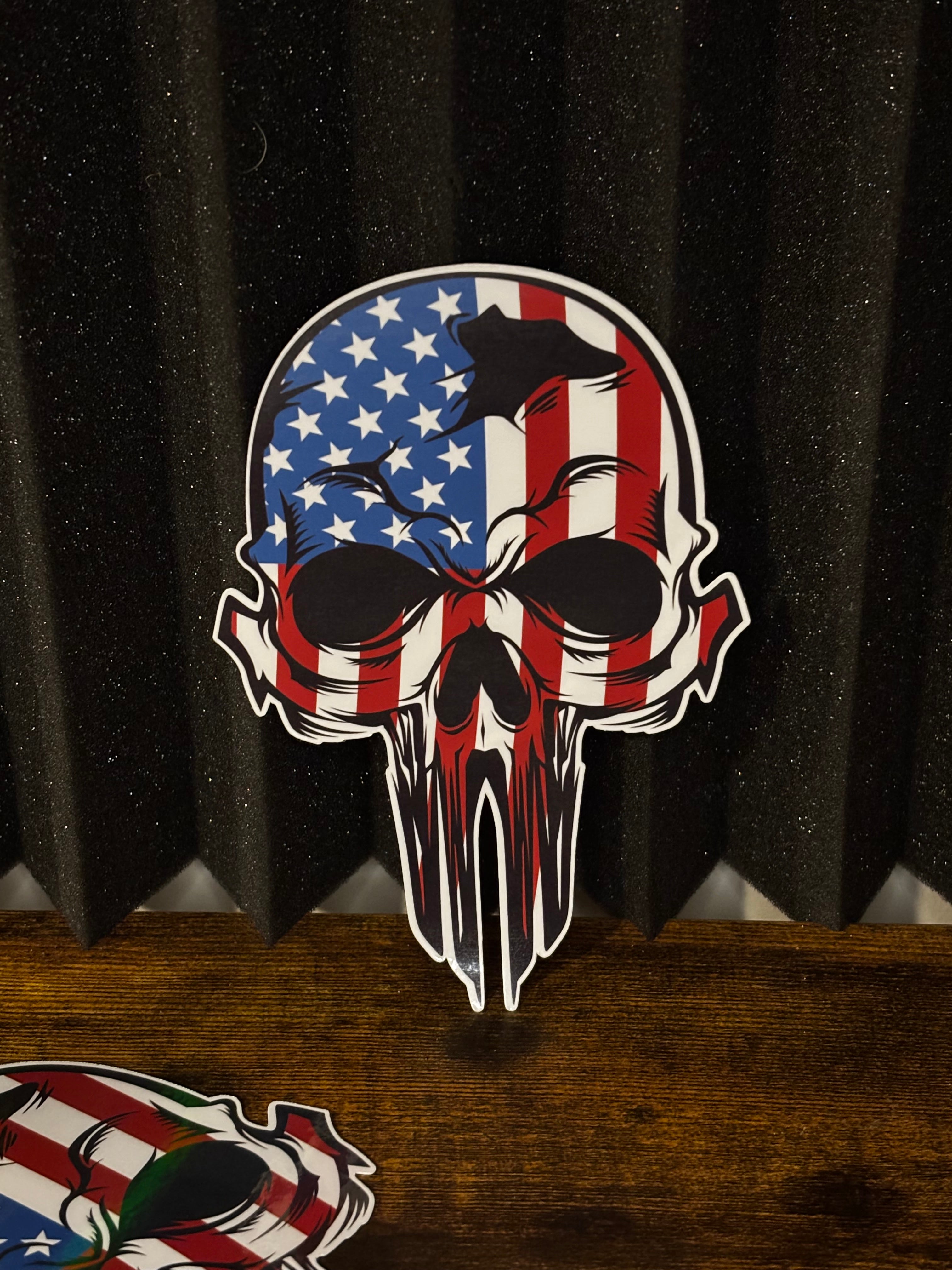 Stars & Stripes Punisher – 6” Decal