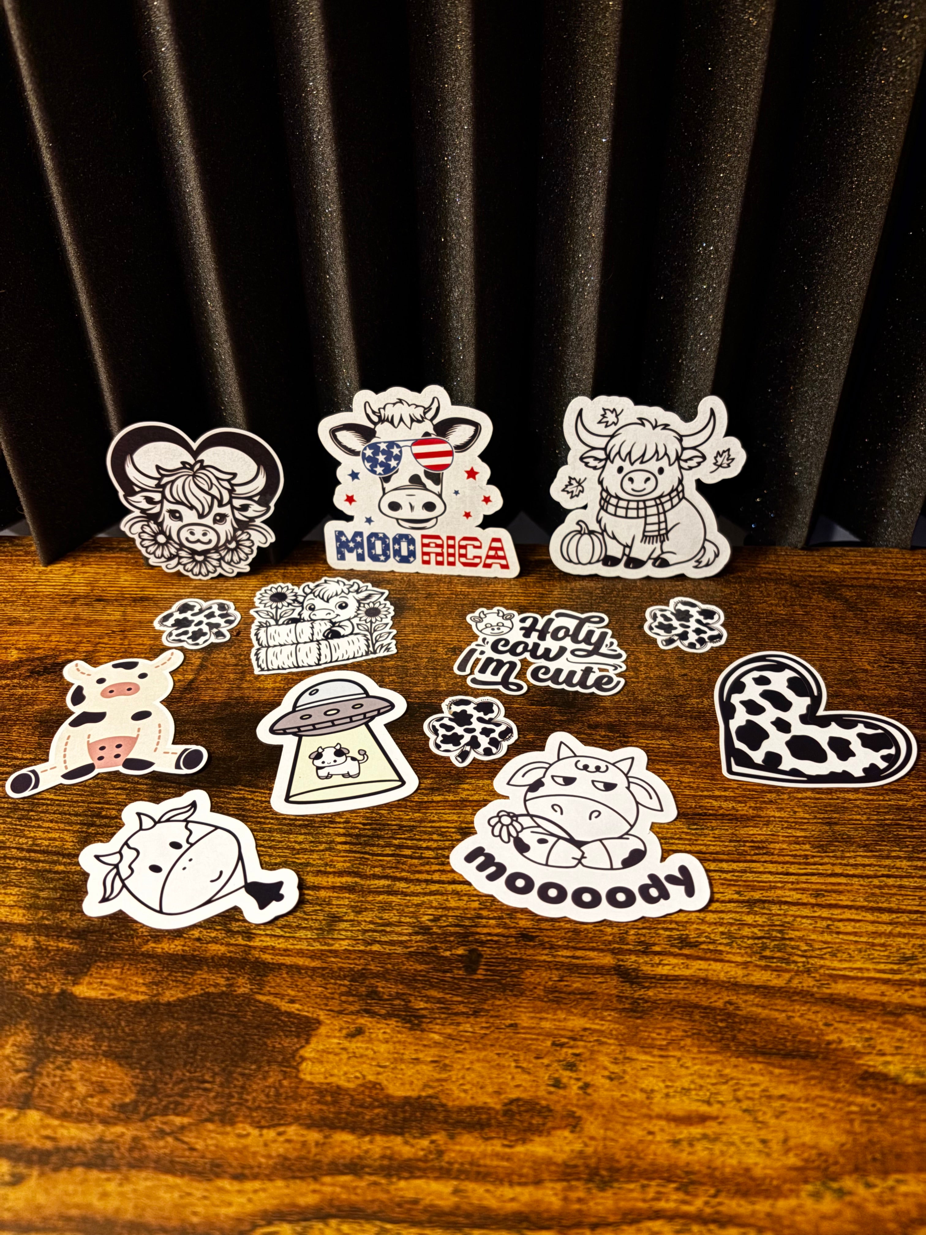 Cute Cow Die Cut Stickers
