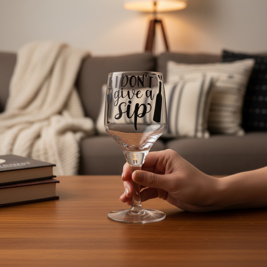 I Don’t give a sip wine glass