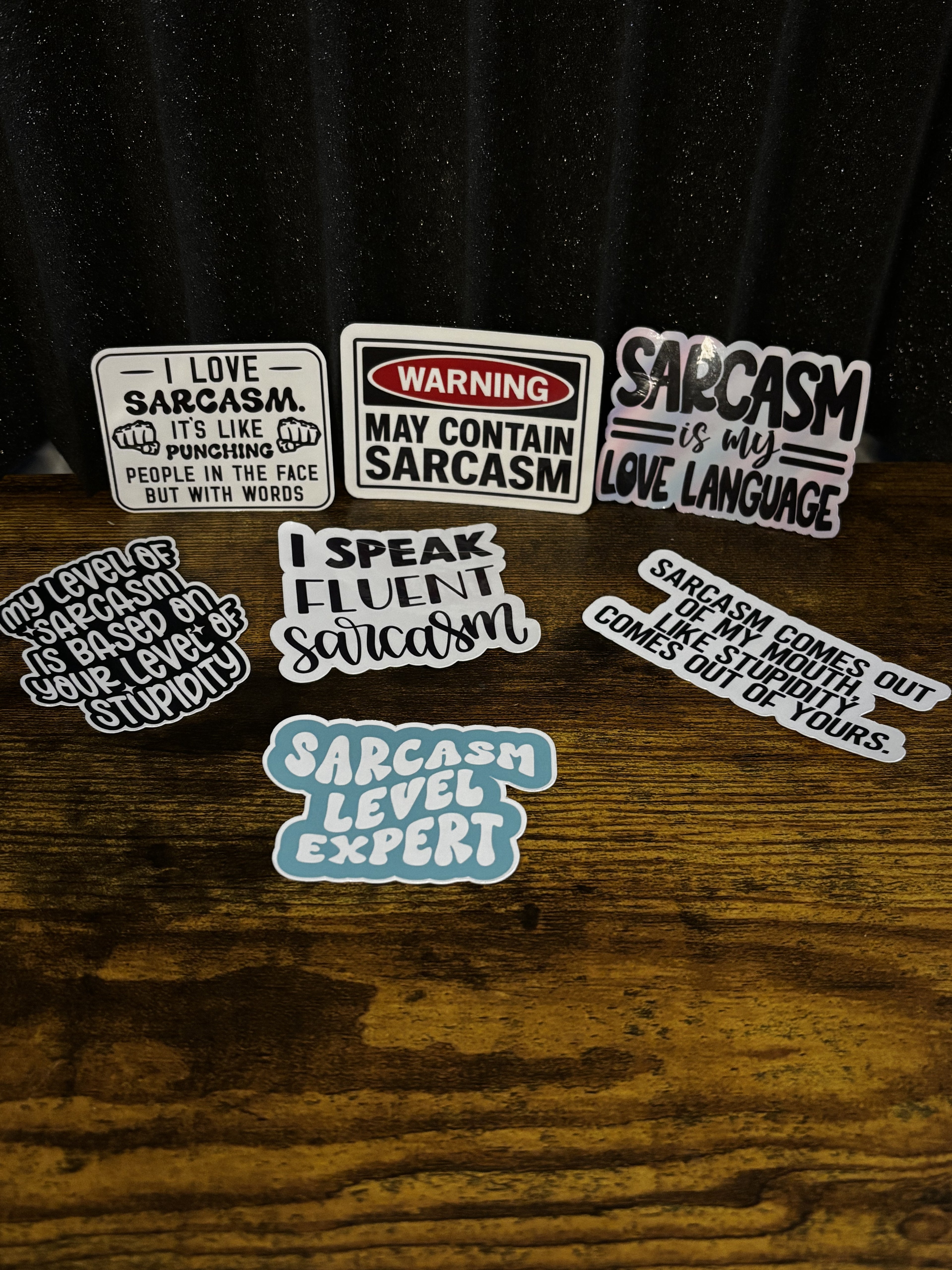 7 Sarcastic Die‑Cut Stickers