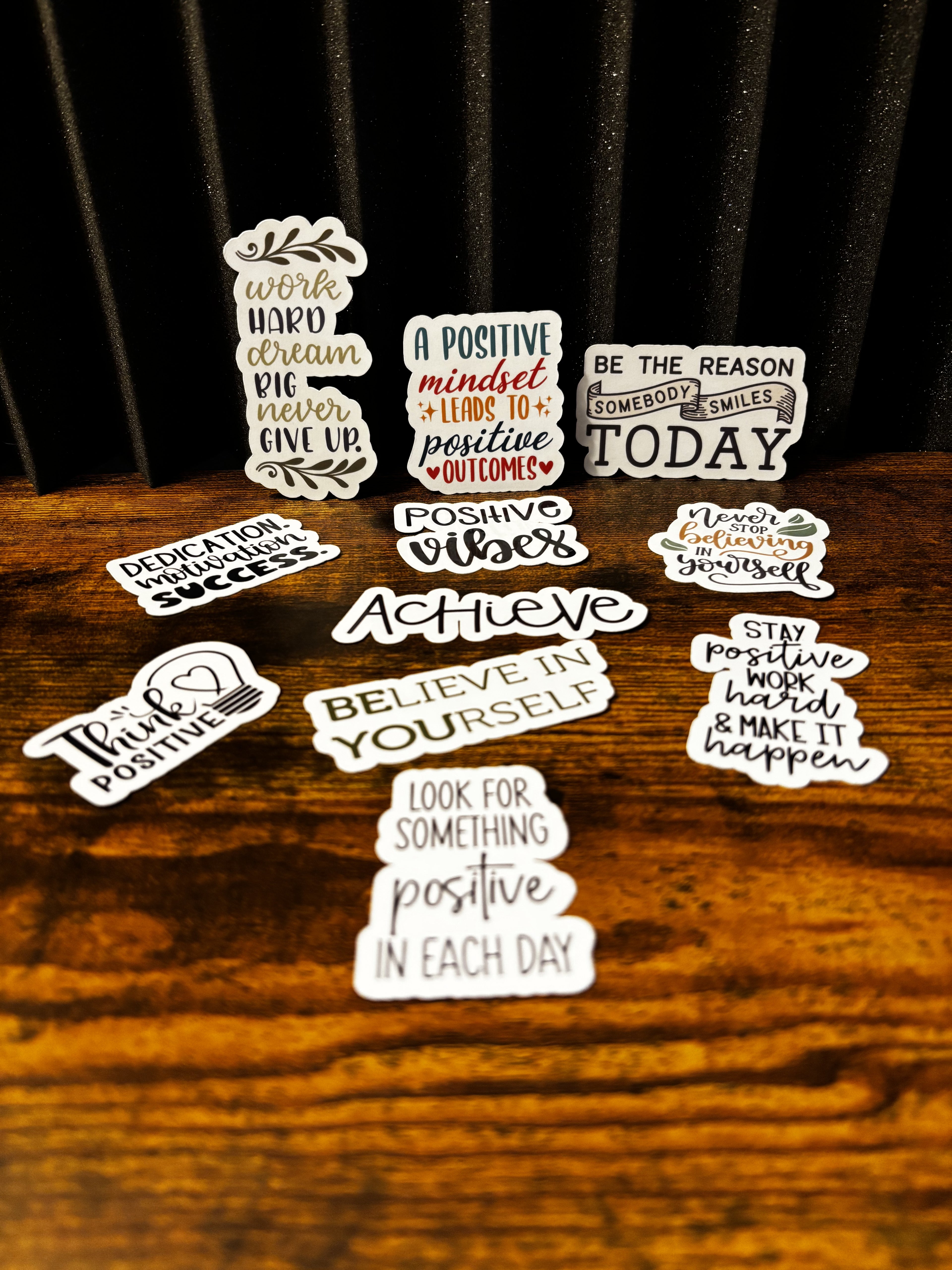 11 Motivational Die‑Cut Sticker Pack