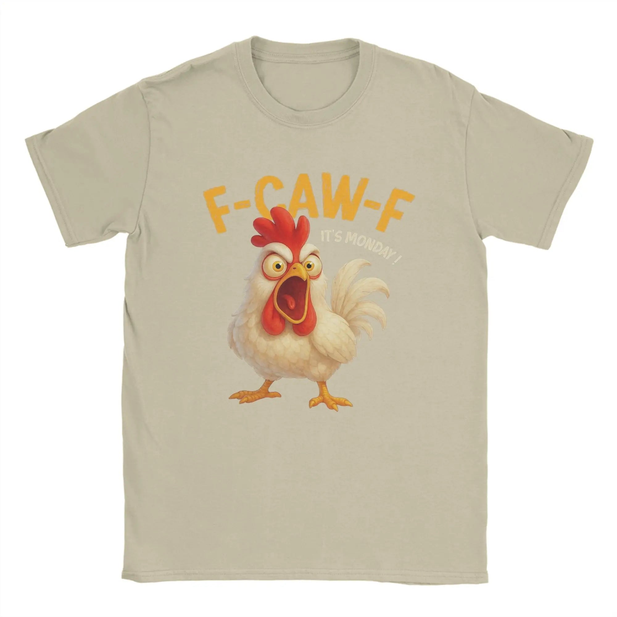 F-CAW-F It’s Monday Funny |Angry Chicken Meme | T Shirts Men's Cotton