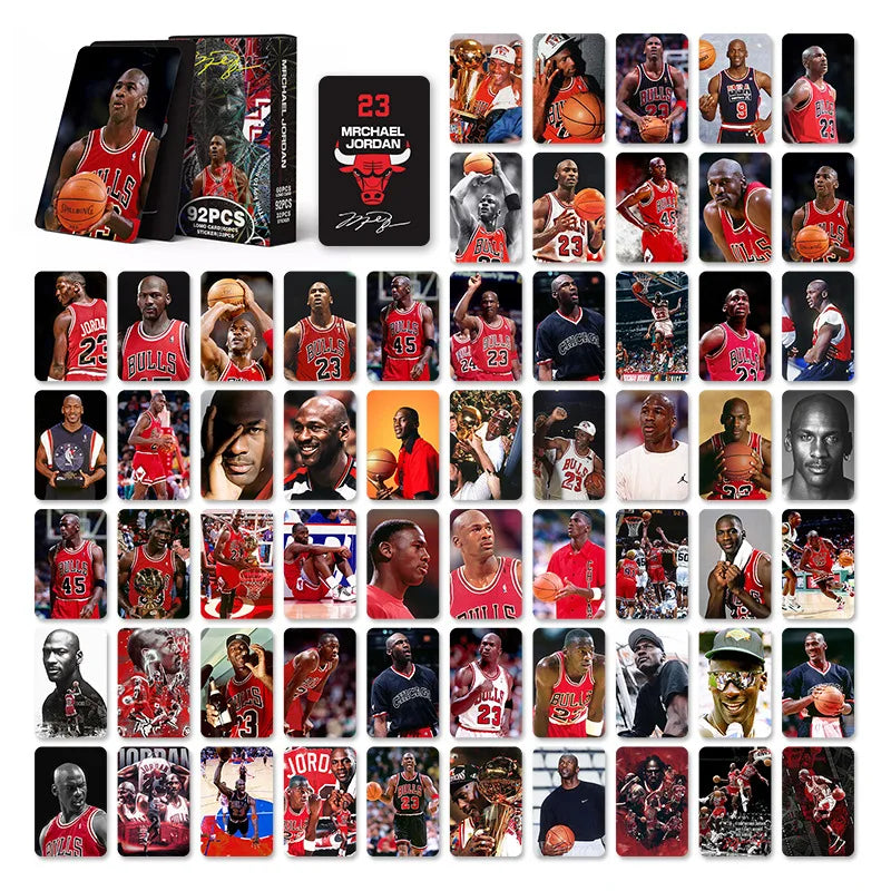 Sports Star 60+32pcs/MJ Photo Card Fan Collection Card HD Postcard Fan Gift