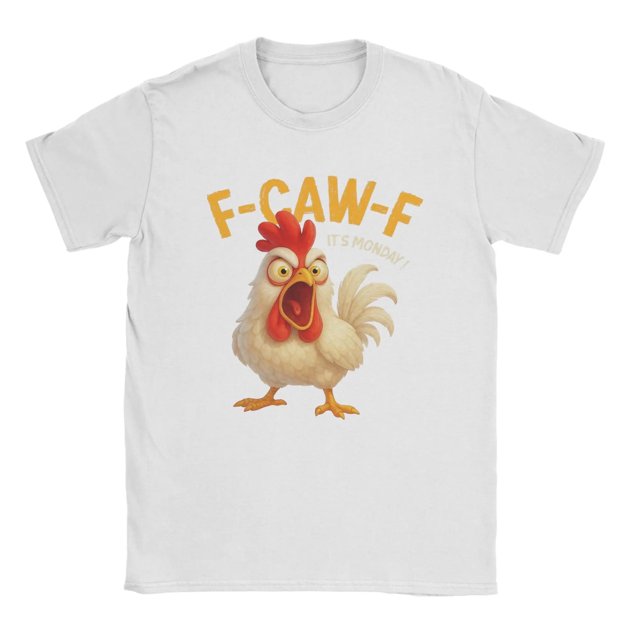 F-CAW-F It’s Monday Funny |Angry Chicken Meme | T Shirts Men's Cotton