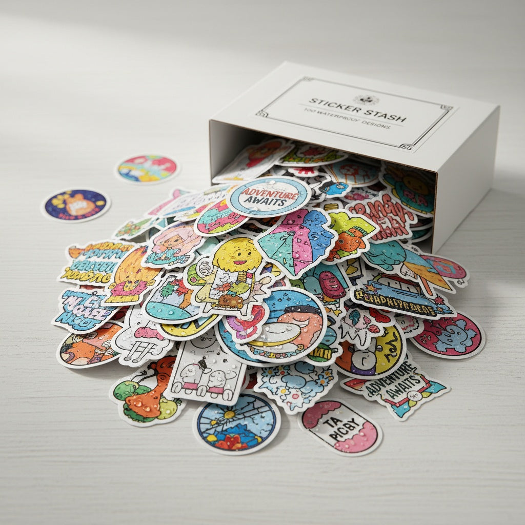 Lot of 100 Random Water-Proof Stickers